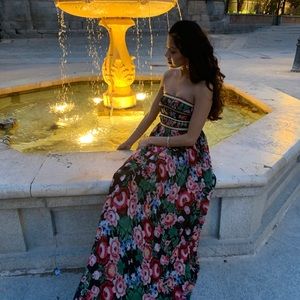 Staples floral dress with coins